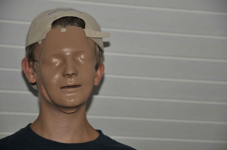 en bild på mig med en mask på